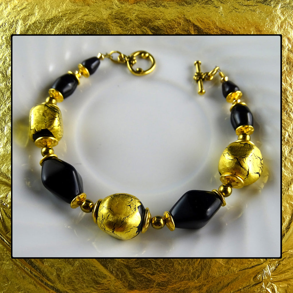 Artisan Bracelet w/ Our Own Handmade Lampwork Beads & Czech Glass
