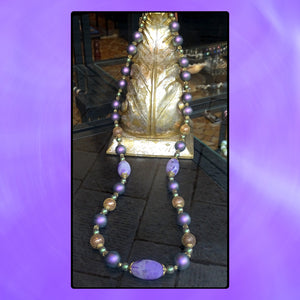 Violet Evening Necklace (Featuring Italian Resin Beads)