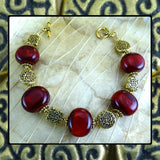 Wild Cherry Bracelet w/ Our Own Handmade Glass Beads