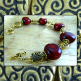 Shabby Chic Bracelet w/ Our Own Handmade Glass Beads