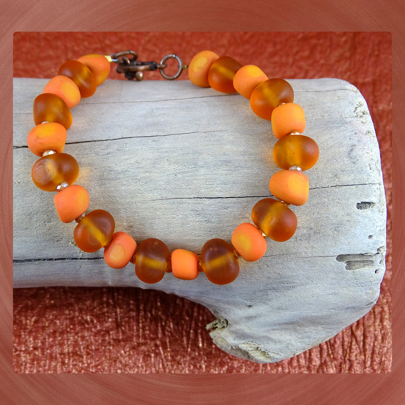 Beaded Bracelet w/ Our Own Handmade Glass Beads
