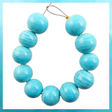 Handmade Glass Bead Set: 11 Lampwork Beads (Turquoise)