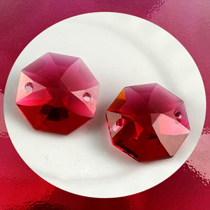 Swarovski 2-Hole Octagon. Art. 6401: Pack Of 2