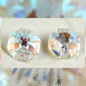 Swarovski 2-Hole Octagon. Art. 6401: Pack Of 2