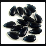 Czech Glass Beads: Top-drilled Transparent Flat Drop - Trans. Montana Blue - 18 X 10mm (Bag of 12)