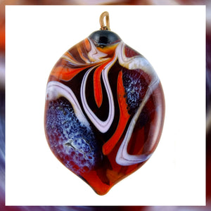 At The Torch! Handmade Glass Pendant - Molten Mix