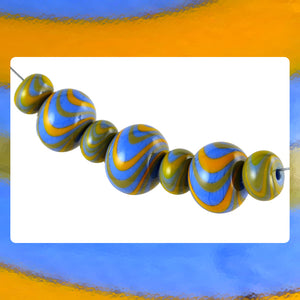 Handmade Glass Bead Set (Set of 7)