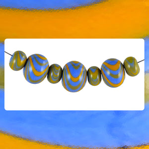 Handmade Glass Bead Set (Set of 7)