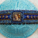 Sophia's Web Bracelet: Hand-Woven, Bead Embroidered, Hand-Decorated