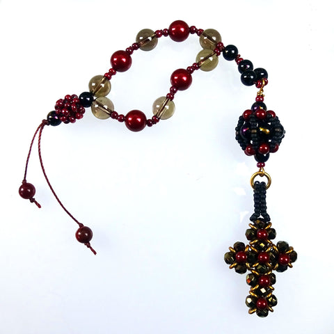 Handmade Glass Bead Set: 10 Lampwork Beads (Black & White) – Bijou