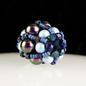 Patina Glow Focal Bead - Hand Woven