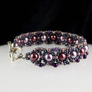 The Pleasing Plum Bracelet - Hand Woven