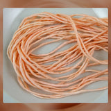 Hand Dyed Silk Cords: Peachy Pink - Sold By The Individual Cord (Width: 2-3mm)
