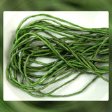 Hand Dyed Silk Cords: Leaf Green - Sold By The Individual Cord (Width: 2-3mm)
