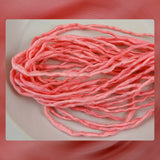 Hand Dyed Silk Cords: Pink - Sold By The Meter (Width: 2-3mm)