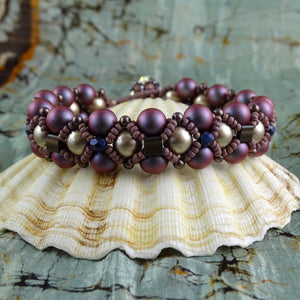 Berries n' Cream Bracelet (Hand Woven)