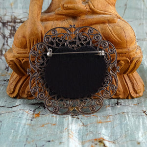 Pearly Dewdrops Brooch (Hand Woven / Hand Embroidered)