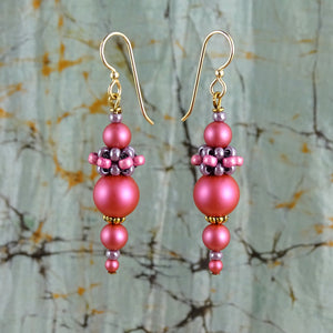 Bombay Bazaar Earrings (With Hand-Woven Beaded Beads)