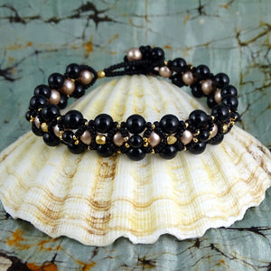 Black-Tie Affair Hand-Woven Bracelet