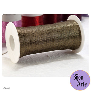 Italian Tubular Wire Mesh Ribbon - Olive Green (6mm)