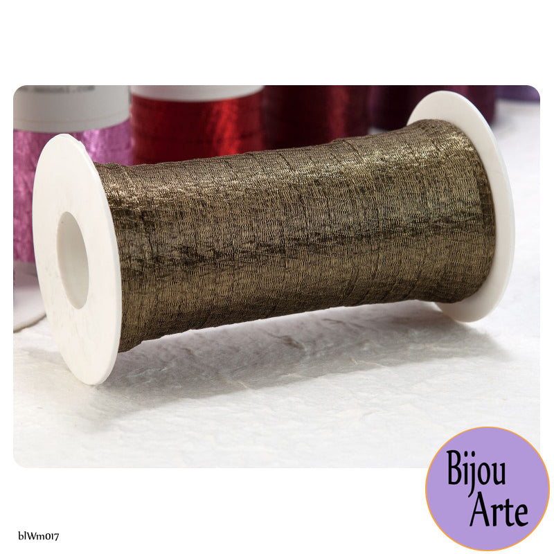 Italian Tubular Wire Mesh Ribbon - Olive Green (6mm)