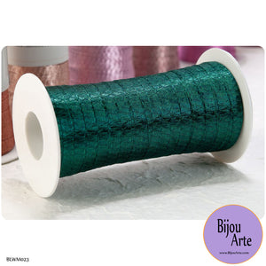 Italian Tubular Wire Mesh Ribbon - Deep Sea Green (6mm)