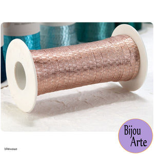 Italian Tubular Wire Mesh Ribbon - Copper Rose (6mm)