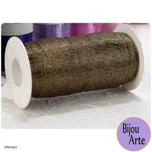 Italian Tubular Wire Mesh Ribbon - Olive Green (20mm)