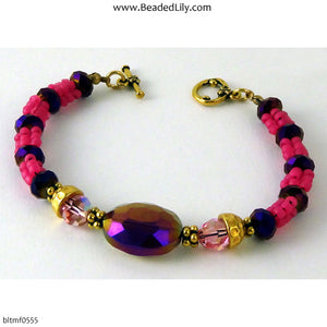 Miyuki Seed Bead & Cut Crystal Bracelet