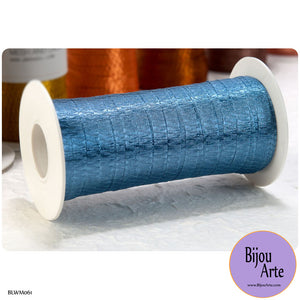 Italian Tubular Wire Mesh Ribbon - Blue Ice (6mm)