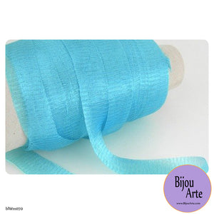 Italian Tubular Wire Mesh Ribbon - Turquoise (20mm)