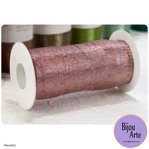 Italian Tubular Wire Mesh Ribbon - Pink Carnation (20mm)