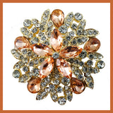 Vintage-Style Brooch: Rose and Crystal