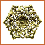 Vintage-Style Brooch: Rose and Crystal