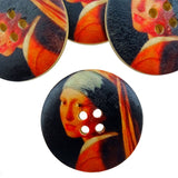 Vermeer's "Girl with the Pearl Earring" Button
