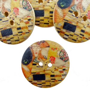 Klimt's "The Kiss" Button