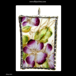 English China Chip Pendant: Handmade in Italy