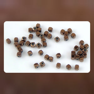 Galvanized Hematite Accent/Spacer Beads - Metallic Dark Bronze (50 pcs)