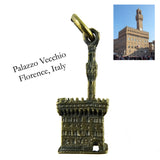 Florence, Italy Brass Charm: Palazzo Vecchio