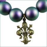 Fantasia Firenze Handcrafted Jewelry: "Autumn Plum" Stretch Bracelet