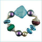 Fantasia Firenze Handcrafted Jewelry: "Sea Glass" Stretch Bracelet