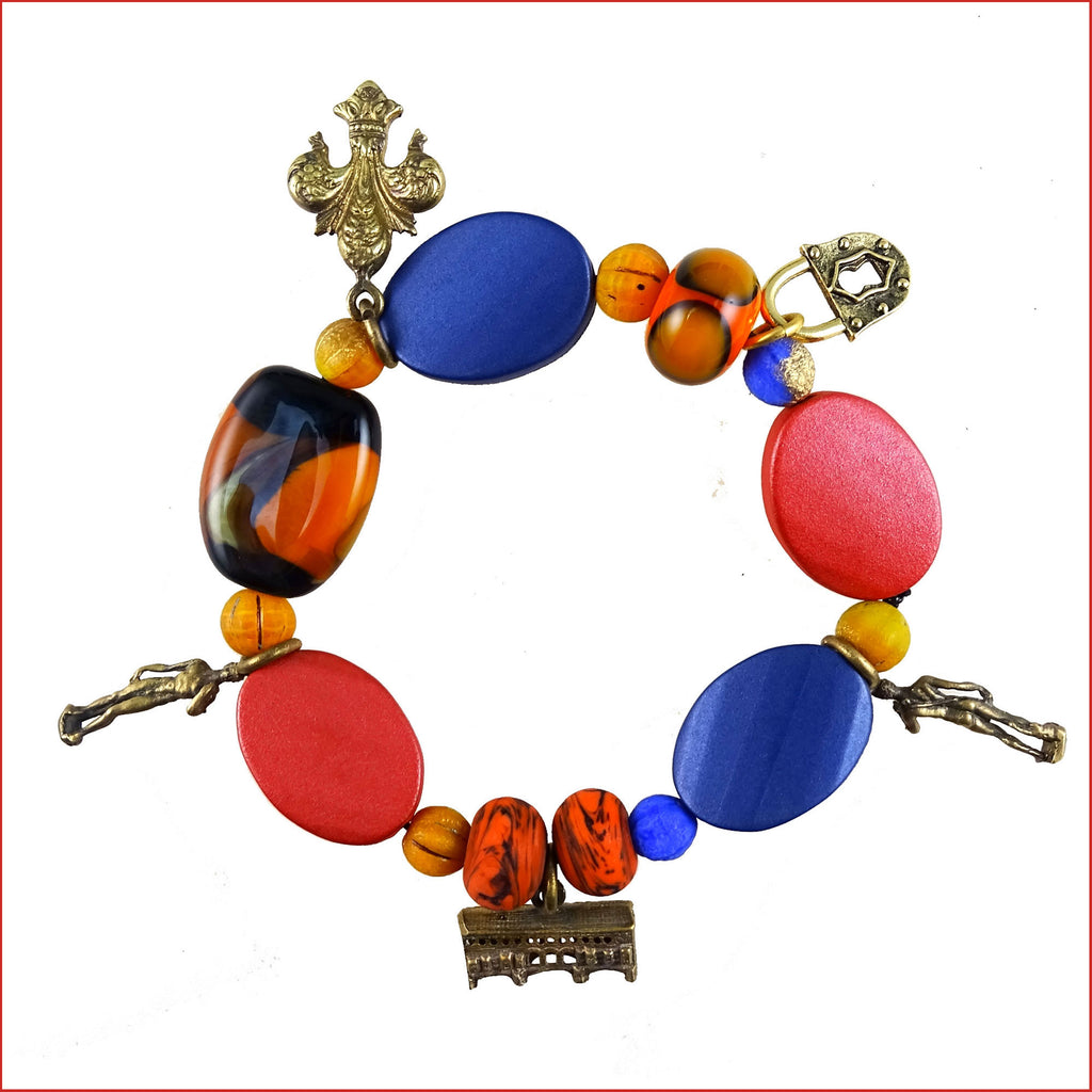 Fantasia Firenze Handcrafted Jewelry: "Charmed in Florence" Stretch Bracelet