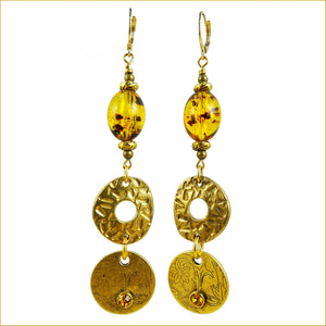 Fantasia Firenze Handcrafted Jewelry: Amber Kiss Earrings
