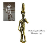 Florence, Italy Solid Brass Charm: Michelangelo's 'David'