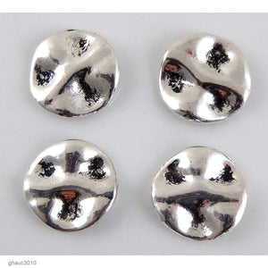 High quality Zinc alloy "Zamak" beads with silver-plated finish.  Each bead measures 23mm end-to-end.