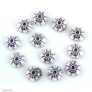 Zinc Bead Caps: Pack of 12