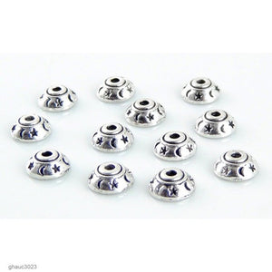 Zinc Bead Caps: Pack of 12