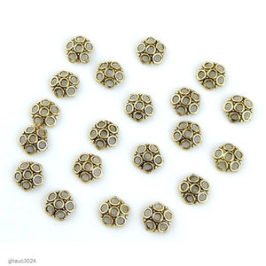 Zinc Bead Caps: Pack of 20