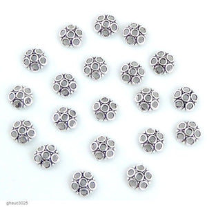 Zinc Bead Caps: Pack of 20