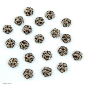 Zinc Bead Caps: Pack of 20